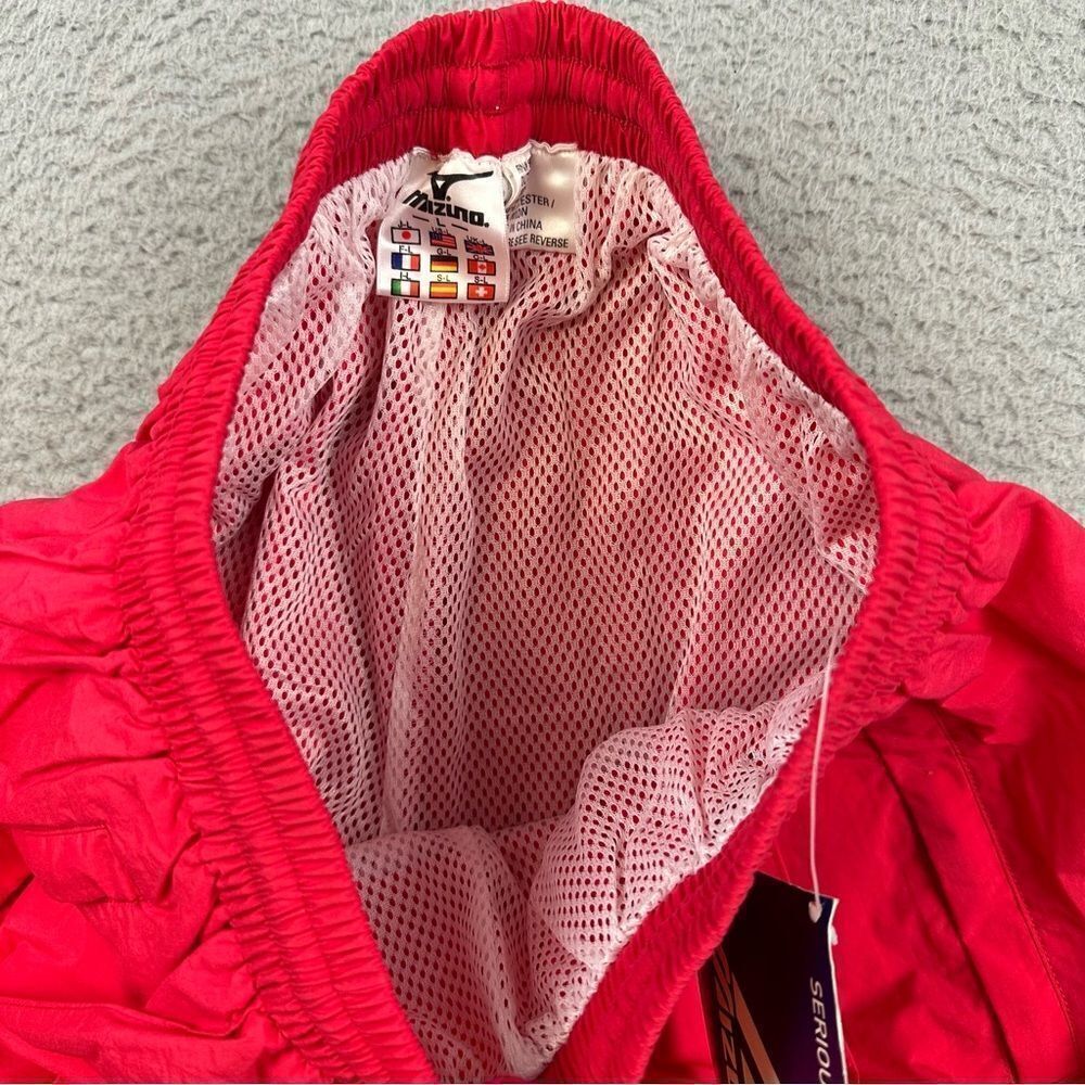 Mizuno Windbreaker Pants Adult Large Pink Swishy Drawstring Mesh Lined Nylon NEW - Picture 7 of 16
